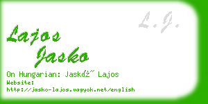 lajos jasko business card